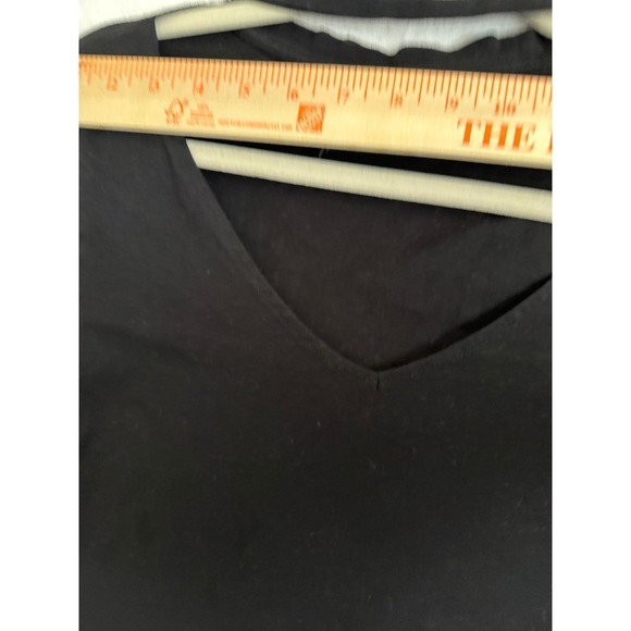 DISTURBIA Black Choker Neck V Neck Crop‎ Top T Shirt Women's Size L - Picture 7 of 12